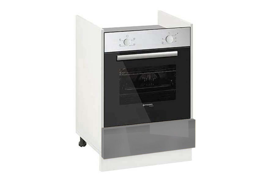 Ντουλάπι Κουζίνας επιδαπέδιο για εντοιχιζόμενη κουζίνα 60εκ., No 601F Antracit, κωδ.1219922638 Genomax